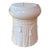 Vintage White Glazed Ceramic Garden Stool With Draped Rope and Tassel Design For Sale