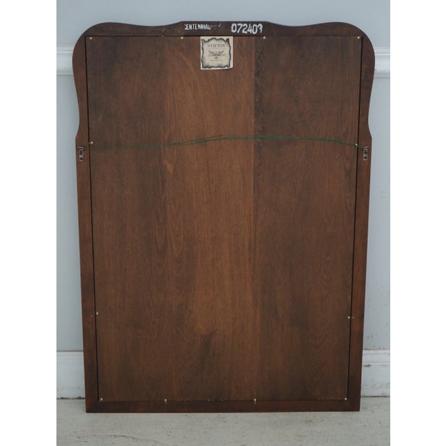 Statton Solid Cherry Mirror W. Gold Trim For Sale - Image 9 of 10