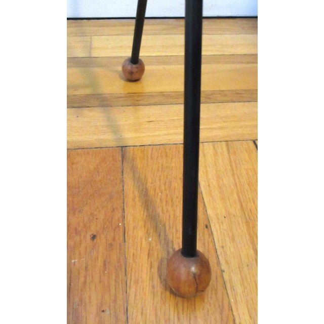 Wood Vintage Tony Paul for Woodlin-Hall Magazine Rack Wood Ball Feet MCM 1950s For Sale - Image 7 of 11