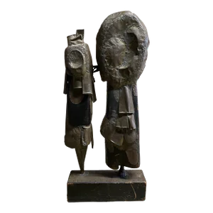 Brutalist Couple Sculpture