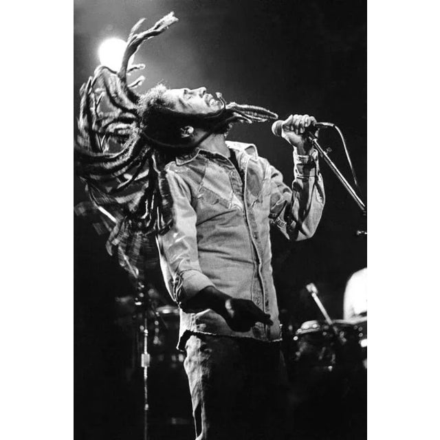 "Bob Marley" by Michael Ochs Archives Bob Marley Los Angeles 1979. Unframed Paper Size: 16"x 12'' (inches) Printed 2022...