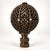 Textile Mid 20th Century Coastal Regency Palm Relief Ceramic Urn Table Lamp With Teal Velvet Shade For Sale - Image 7 of 8
