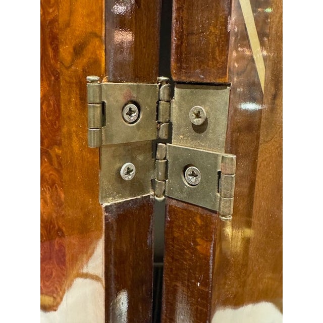 Art Deco Style Walnut Screen With 6 Panels For Sale - Image 4 of 6