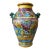 Vintage Italian Majolica Sgraffito Glazed Terracotta Urn or Vase For Sale