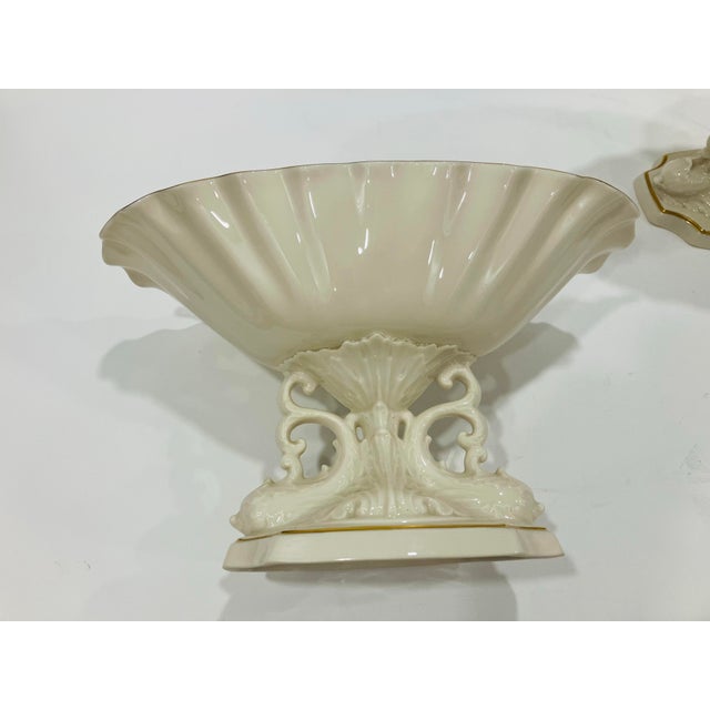 Pair of Lenox Aquarius Compotes For Sale - Image 11 of 11