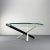 Postmodern Coffee Table with Black and White Frame and Heavy Glass Plate, 1970s For Sale - Image 4 of 11