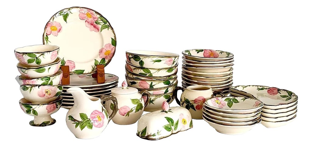 Mid 20th Century Franciscan Desert Rose Dinnerware - 44 Pieces