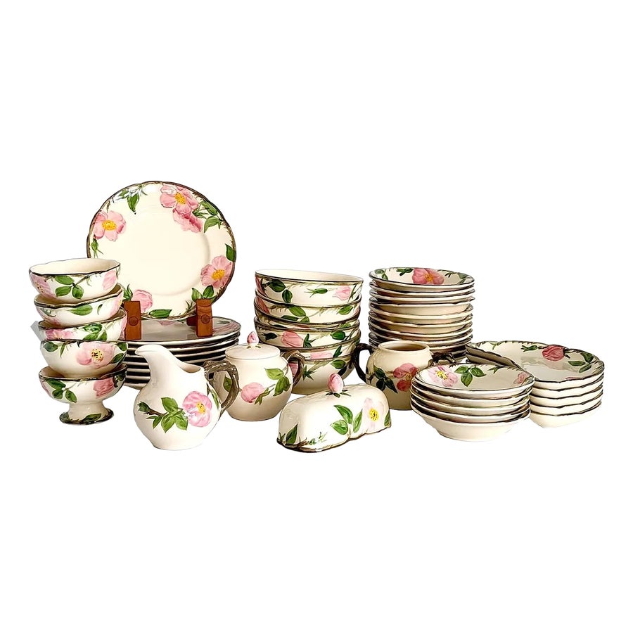 Mid 20th Century Franciscan Desert Rose Dinnerware - 44 Pieces