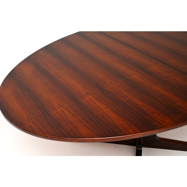 Brown Vintage Danish Extending Dining Table from Bernhard Pedersen & Søn, 1960 For Sale - Image 8 of 11