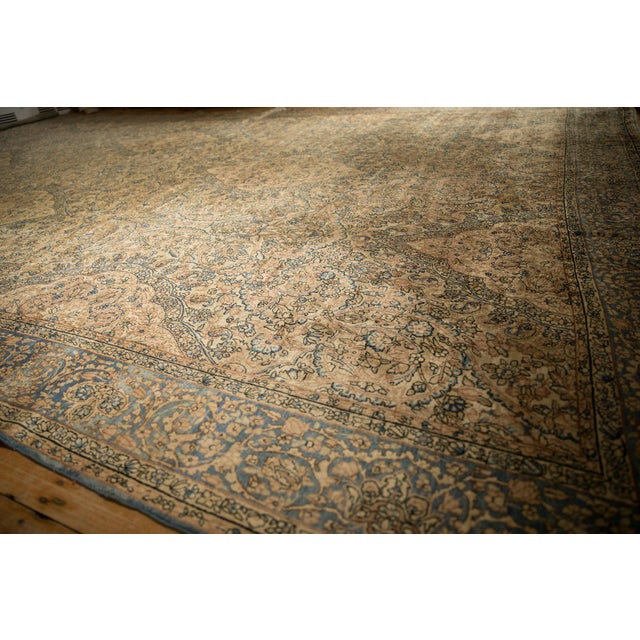 Vintage Tea Washed Kerman Carpet - 10'11" x 19'1" For Sale - Image 16 of 17