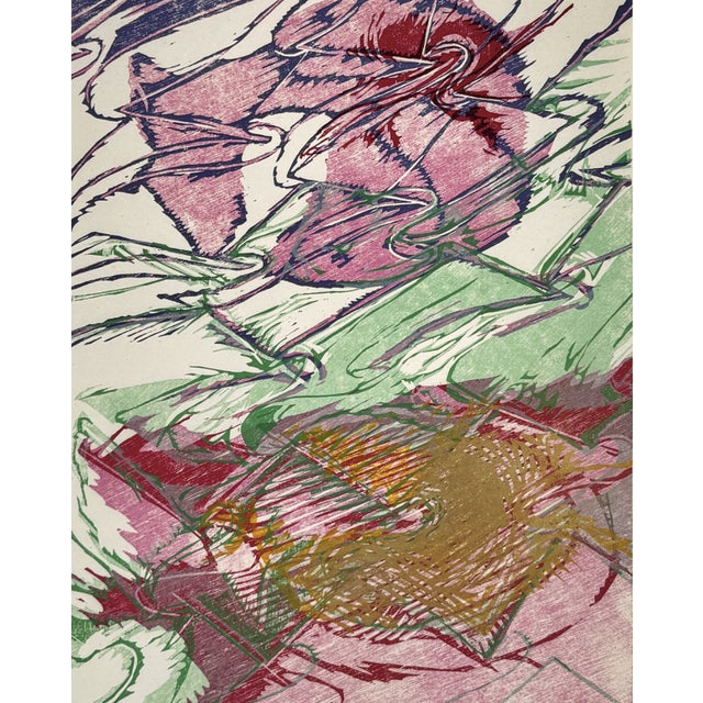 Frits Van Roon, Come to the Surface, 1995, Woodcut For Sale - Image 4 of 6