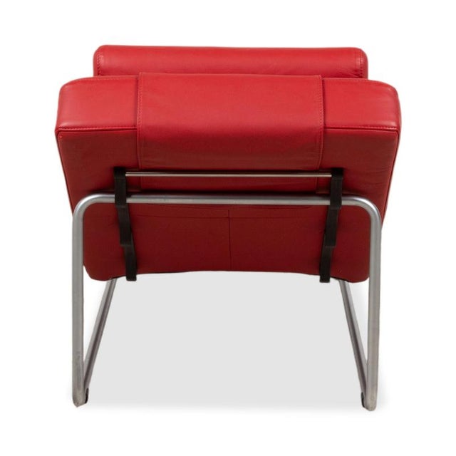 Leather Lounger 680 Red Manual Function from Rolf Benz For Sale - Image 13 of 16