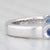 New Coast 0.23ctw Diamond Blue Sapphire Band 14k Gold Size 6.5 Wedding Ring For Sale - Image 4 of 9