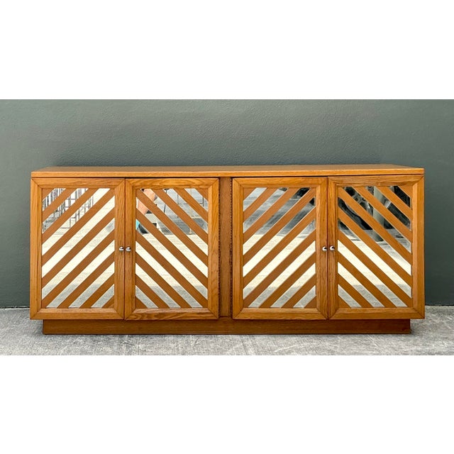 Vintage Bassett Chevron Mirrored Dresser For Sale - Image 10 of 12