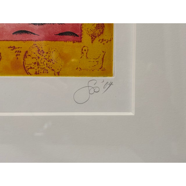 Peter Sís Untitled (Whale), 2004 Etching and Aquatint 21/75, Signed - Framed For Sale In Raleigh - Image 6 of 12