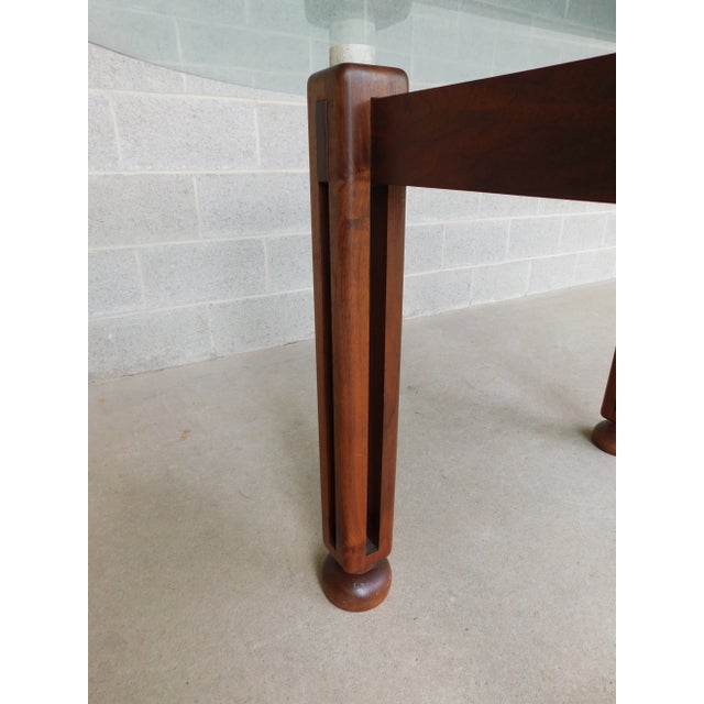 Custom Designer Teak Mid-Century Modern Style Dining Table 64"w For Sale - Image 9 of 10