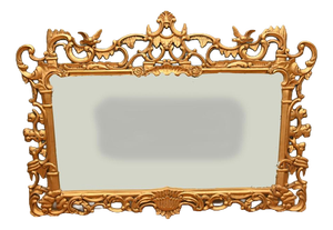 Georgian Revival Rococo Gilt Mantle Glass Mirror