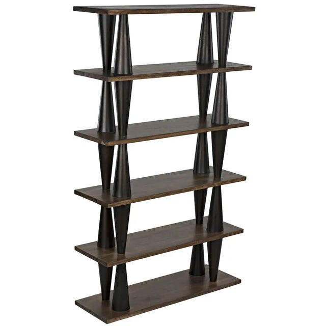 Noir NOIR Mood Bookcase, Ebony and Dark Walnut For Sale - Image 4 of 6