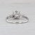 Vintage Round 0.64ctw Diamond Engagement Ring 900 Platinum Size 7.25 For Sale - Image 4 of 8