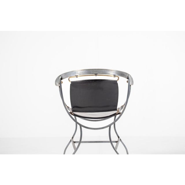 Rare and striking armchair designed by Italian designer Alberto Orlandi, Pompei model, dating from the late 1970s to...