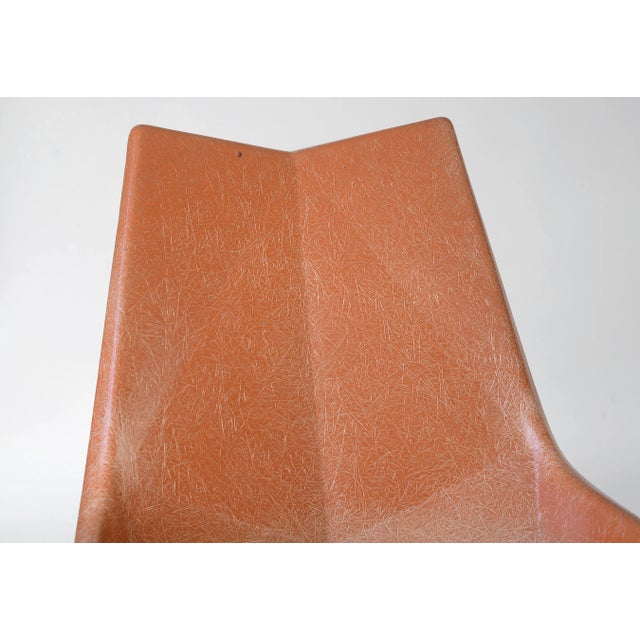 1950s 1950s MCM Paul McCobb Orange Fiberglass Origami Chair For Sale - Image 5 of 12