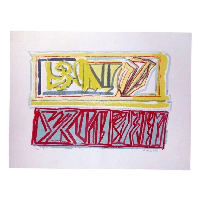 Riccardo Licata, Composition, 1976, Lithograph For Sale