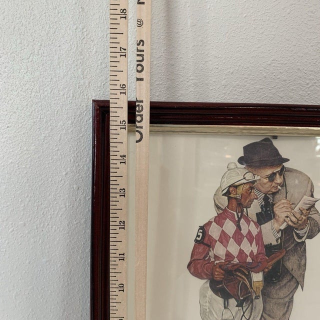 1950s Norman Rockwell “Jockey Weighing In” –Saturday Evening Post Cover, June 28, 1958 Reproduction For Sale - Image 5 of 8