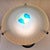 Metal Vintage Table Lamp with Green Metal Base and Frosted Glass Shade, 1990s For Sale - Image 7 of 9