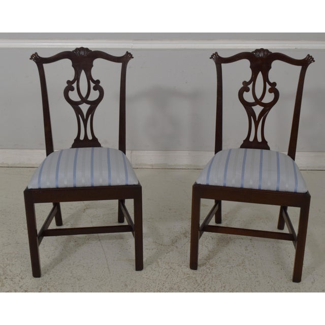 Set of 8 Stickley Mahogany Chippendale Dining Room Chairs For Sale In Philadelphia - Image 6 of 11