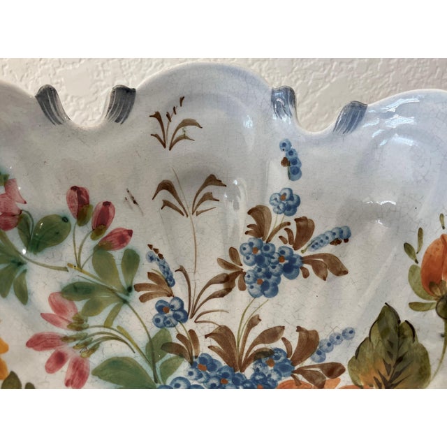 Mid 20th-Century Monteith-Style Earthenware Crenellated Rim Footed Compote For Sale - Image 14 of 18