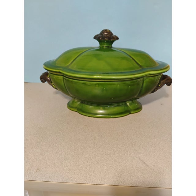 Ceramic 1980s Romancing Provence Large Green Tureen/Casserole For Sale - Image 7 of 7