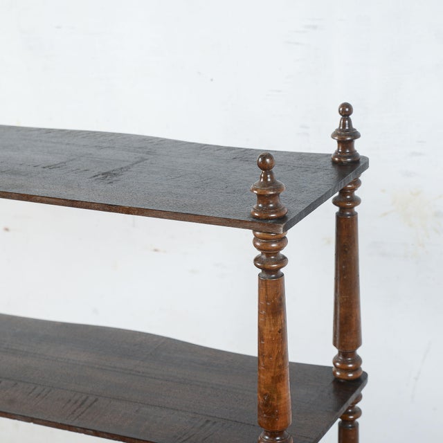 Open Etagere with Shelves and Turned Cabinets For Sale - Image 6 of 9