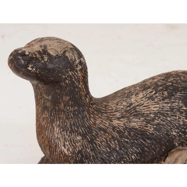 Brown Vintage Cast Stone Otter For Sale - Image 8 of 10