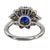 Late 20th Century Vivid Royal Blue Sapphire Ring, Size 4.75 For Sale - Image 4 of 5