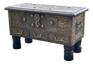 Zanzibar Blanket Chest Teak Wood With Brass Metal Overlay