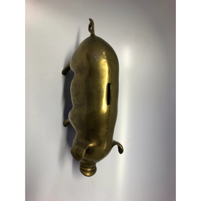 Mid 20th Century Mid Century Brass Piggy Bank For Sale - Image 5 of 10