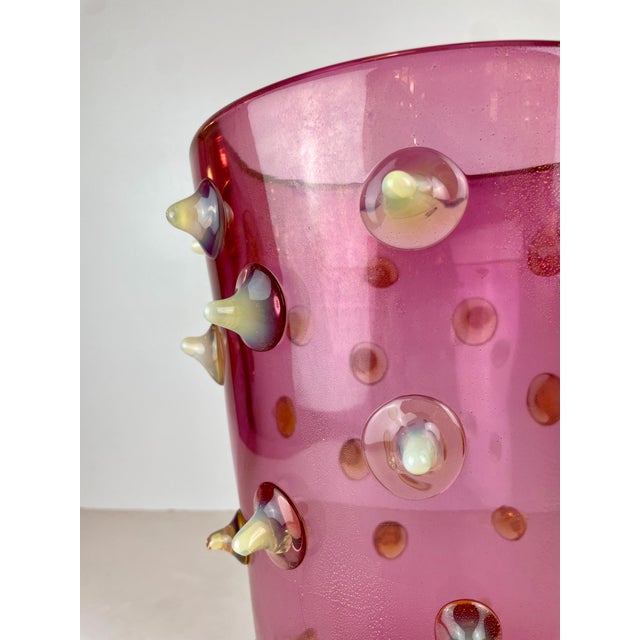 Glass Thorn Spikes Murano Glass Vase by Pino Signoretto, Italy, 1990s For Sale - Image 7 of 18