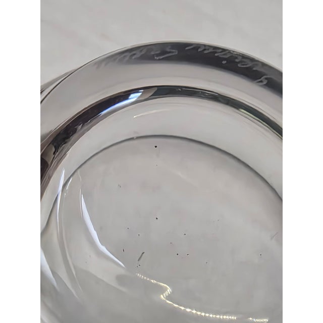 Glass 1960s Pair of Lalique Honfleur Sherberts and Saucer Plates For Sale - Image 7 of 9