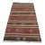 1960s Traditional Ethnic Red Striped Cicim Natural Wool Kilim Rug For Sale
