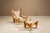 Set of Easy Chair and Ottoman in Pinewood and Canvas by John De Haard, Netherlands, 1960s For Sale - Image 14 of 14