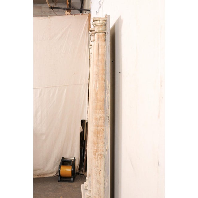 Tan 19th Century French Tall Carved Wood Columns – A Pair For Sale - Image 8 of 12