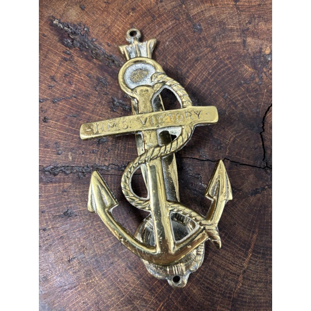 Antique English Brass Nautical Door Knocker For Sale In Naples, FL - Image 6 of 6