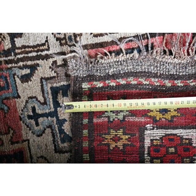 Antique Caucasian Rug in Wool For Sale - Image 6 of 8