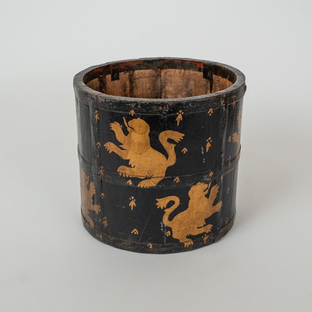 Set of 3 Antique Nepalese Painted Grain Measures For Sale - Image 4 of 15