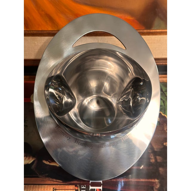 1960s Style Hennessy Ice Bucket by Thomas Bastide for Ercuis Paris – Sculptural French Modernist Barware With Original Box For Sale - Image 12 of 18