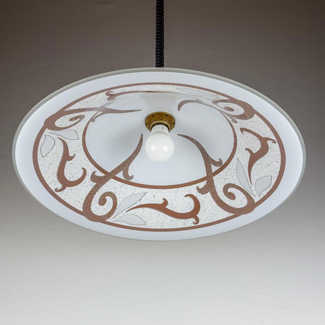 Vintage Glass Pendant Lamp, Italy, 1970s For Sale - Image 13 of 18
