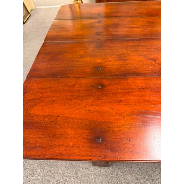 Mahogany English Country Rustic Farmhouse Dining Table, Circa 1980 For Sale - Image 11 of 12