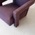 c. 1980s. Italy. Purple wool upholstery with blanket stitch.