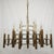 Massive Vintage Gold & Chrome Gaetano Scolari Chandelier 21 Light Chandelier For Sale - Image 13 of 13