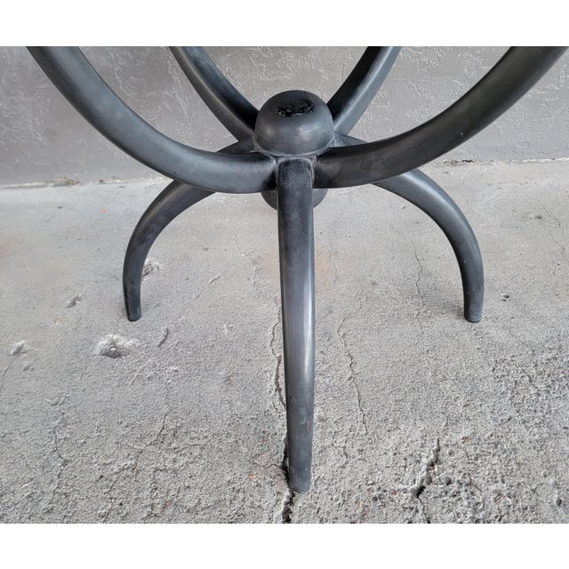 Circular Side, Game or Dining Table With Abstract & Mosaic Tile Decoration For Sale - Image 4 of 15